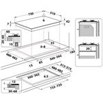 Whirlpool GOWL 728/NB, plynová varná doska, sklo, čierna 73 cm