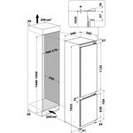 Whirlpool WHC20T593,vstavaná kombinovaná chladnička