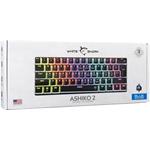 White Shark ASHIKO 2, herná mechanická klávesnica, US, modré switch, čierna