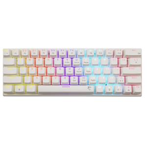 White Shark herní mechanická klávesnice WAKIZASHI 2, červený SW, US layout, bílá (GK-002211V2)