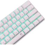 White Shark SHINOBI 2, herná mechanická klávesnica, US, hnedé switch, biela