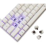 White Shark SHINOBI 2, herná mechanická klávesnica, US, hnedé switch, biela