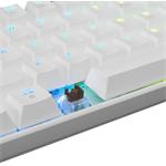 White Shark SHINOBI GK-2022-B, mechanická herná klávesnica, US, hnedé spínače, biela