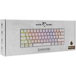 White Shark SHINOBI GK-2022-B, mechanická herná klávesnica, US, hnedé spínače, biela