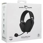 White Shark Sparrow, herné slúchadlá pre PC, PS4/5, XBOX, MAC, čierne