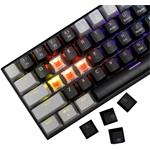 White Shark WAKIZASHI 2, herná mechanická klávesnica, US, červene spínače, šedo-čierna