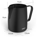 Xavax Barista, nádoba/kanvička na prípravu mliečnej peny, nerezová, 350 ml, matná čierna