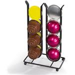 Xavax Barista stojan/držiak na 16 kapsúl Dolce Gusto/ Nespresso Vertuo, kovový, matný čierny