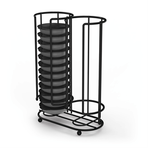 Xavax Barista, stojan/držiak na 26 kapsúl Tassimo, kovový, matný čierny