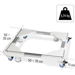 Xavax mobilný podstavec pre spotrebiče/nábytok/ťažké predmety, 4 kolieska, 50x50-70x70 cm, do 150 kg