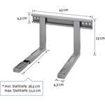 Xavax univerzálny držiak na mikrovlnku, strieborný