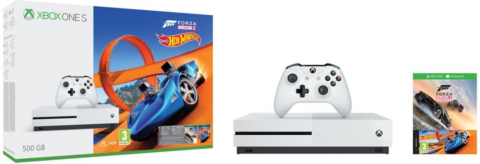 XBOX ONE S 500GB + Forza Horizon 3 + Hot Wheels
