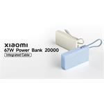 Xiaomi 67W Power Bank 20000, zabudovaný kábel, béžová