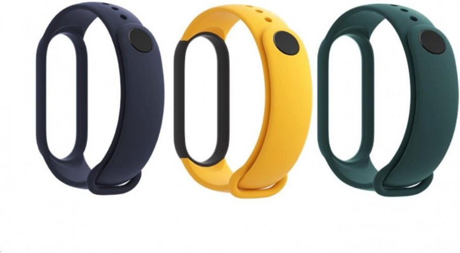 Xiaomi Mi Smart Band 5 Strap, náhradný remienok, 3ks v balení, modrý, žltý, zelený