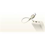 Xiaomi Power Bank 20000mAh, zabudovaný kábel, svetlo sivá