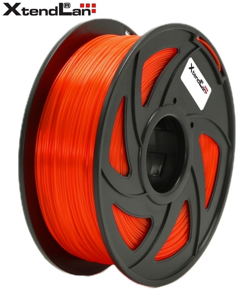 XtendLAN PETG filament 1,75mm průhledný oranžový 1kg