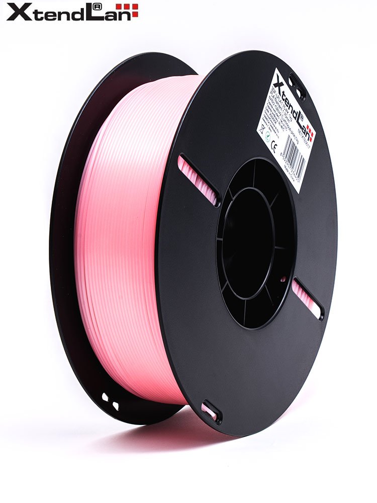 XtendLAN PLA filament 1,75mm svítící růžový 1kg