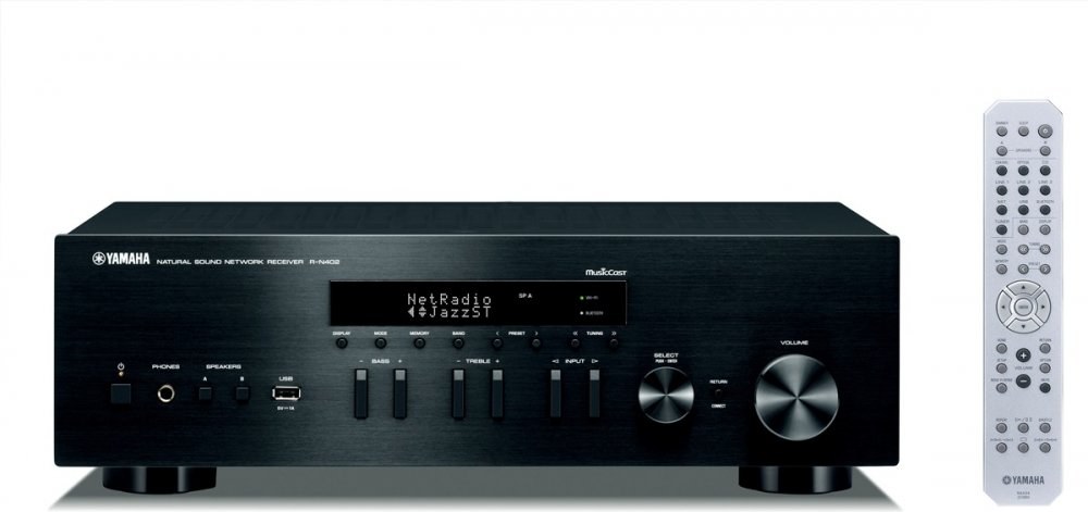 YAMAHA R-N402D, stereo receiver, čierny