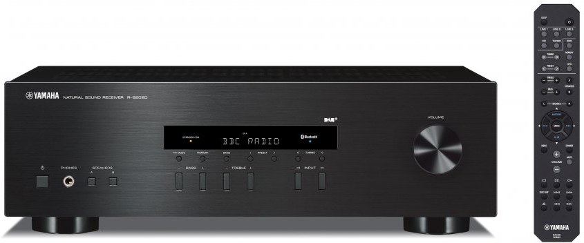 YAMAHA R-S202D, stereo receiver, čierny
