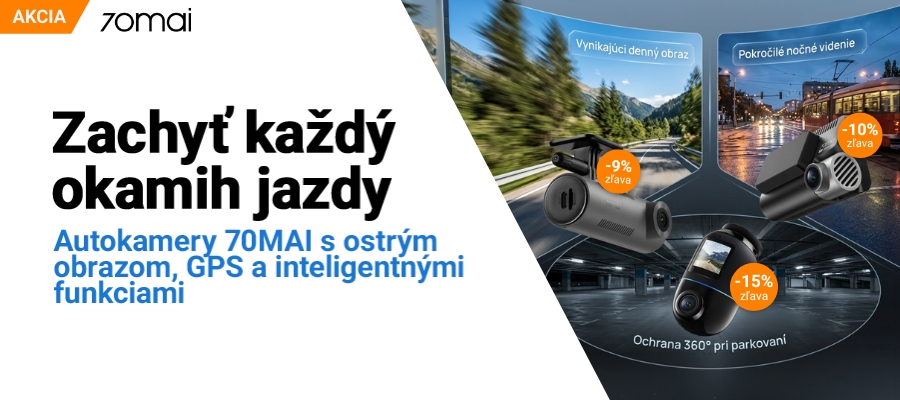 Zachyť každý okamih jazdy s autokamerami 70mai
