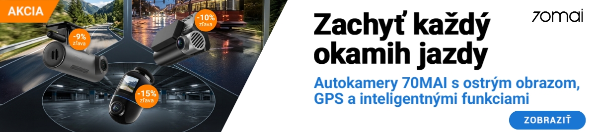 Zachyť každý okamih jazdy s autokamerami 70mai