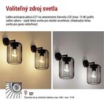 Zahradné nástenné svietidlo SALVIA, 20,8 x 16 x 28,5 cm, 1 x E27, 15 W