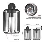 Zahradné nástenné svietidlo SALVIA, 20,8 x 16 x 28,5 cm, 1 x E27, 15 W