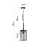 Zahradné závesné svietidlo SALVIA, 16 x 16 x 32 cm, 1 x E27, 15 W