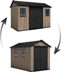 Záhradný domček Keter Apex 7,5 x 11 Ashwood, s podlahou