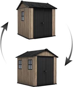 Záhradný domček Keter Apex 7,5 x 7 Ashwood, s podlahou