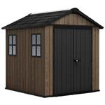Záhradný domček Keter Apex 7,5 x 7 Walnut, s podlahou
