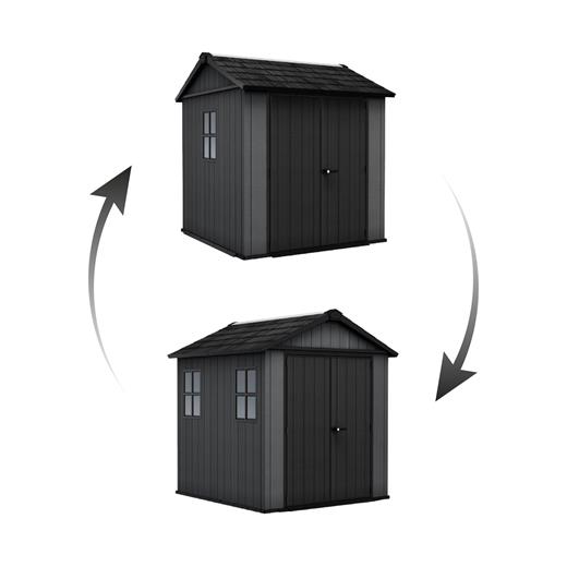 Záhradný domček Keter Newton Plus wide 7x7,5 šedý, s podlahou