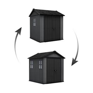 Záhradný domček Keter Newton Plus wide 7x7,5 šedý, s podlahou