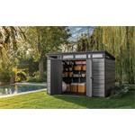 Záhradný domček Keter PENT Signature 11x7 Storm Grey, s podlahou