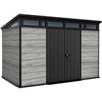 Záhradný domček Keter PENT Signature 11x7 Storm Grey, s podlahou