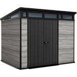 Záhradný domček Keter PENT Signature 9x7 Storm Grey, s podlahou