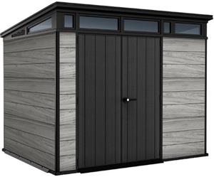 Záhradný domček Keter PENT Signature 9x7 Storm Grey, s podlahou