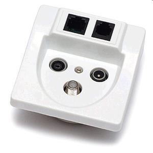 Zásuvka TV/R/SAT/RJ-45/RJ-11