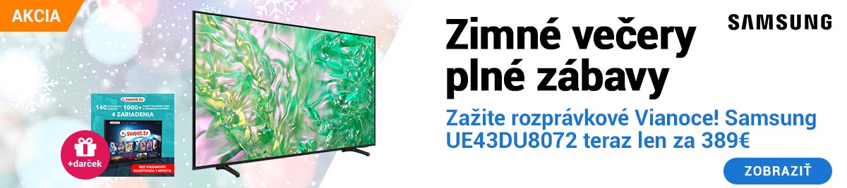 Zažite rozprávkové Vianoce s 43" Samsung SMART LED TV 