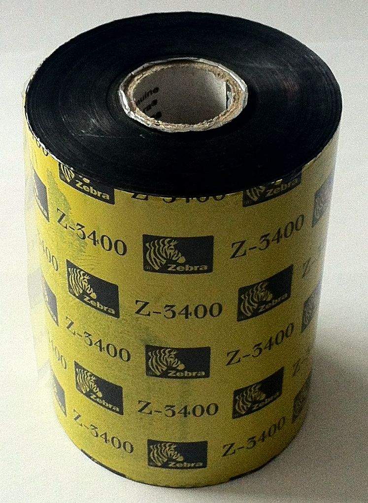 Zebra páska 3400 wax/resin. šířka 156mm. délka 450, cena za 1 kus (12ks v balení)