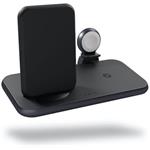 ZENS Aluminium 4 in 1 Stand Wireless Charger with 45W USB PD Black