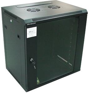 Zeta 19" závesný rack 12U/450, čierny