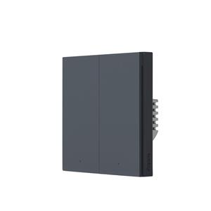 Zigbee vypínač s dvojitým relé - AQARA Smart Wall Switch H1 EU (With Neutral, Double Rocker) (WS-EUK04-G) - Sivá