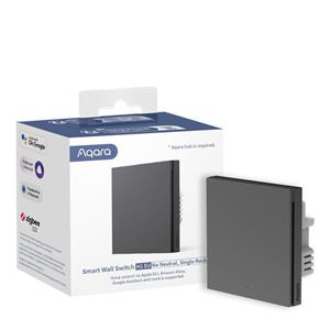 Zigbee vypínač s relé - AQARA Smart Wall Switch H1 EU (No Neutral, Single Rocker) (WS-EUK01-G) - Sivá
