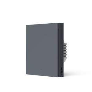 Zigbee vypínač s relé - AQARA Smart Wall Switch H1 EU (With Neutral, Single Rocker) (WS-EUK03-G) - Sivá