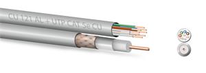 Zircon koaxiálny kábel 5,0mm 121 CU AL + UTP 5e CU pre SAT/TV 150m