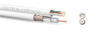 Zircon koaxiálny kábel 6,8mm 125 CU AL + UTP 5e CU pre SAT/TV 100m