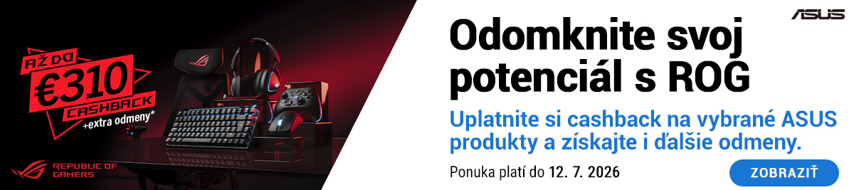Získaj späť až 310 € za nákup ROG výbavy