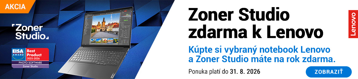 Zoner Studio k vybraným Lenovo zdarma