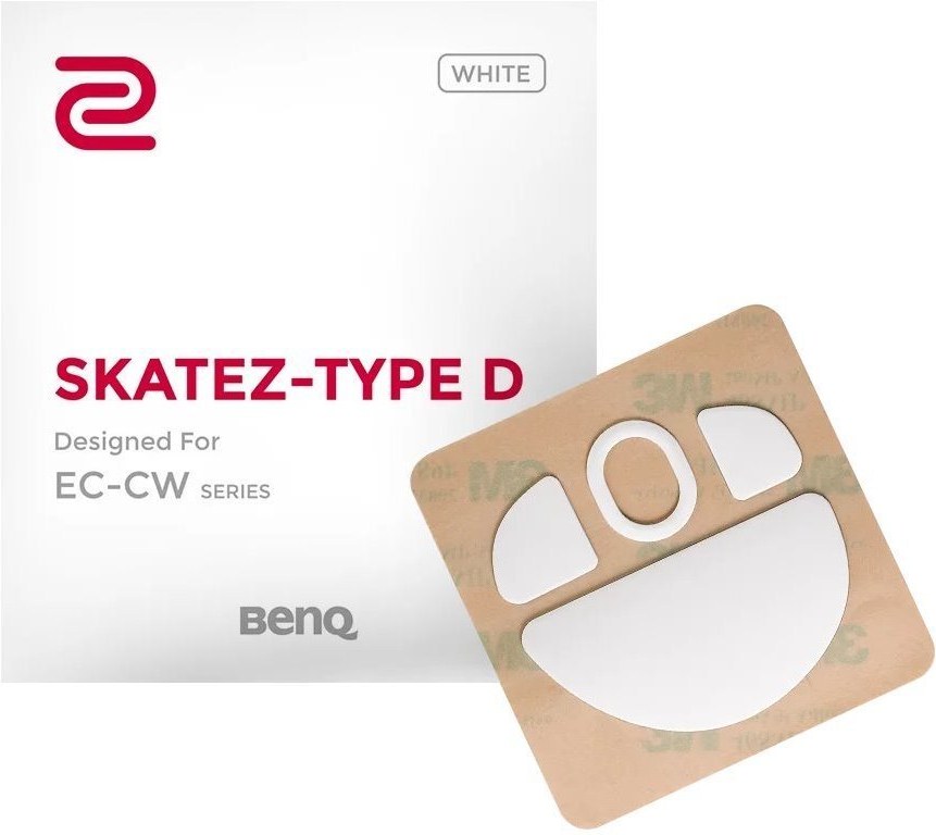 Zowie by BenQ Skatez Type D, náhradné klzáky pre EC-CW sériu, hladké pre rýchly sklz, biele